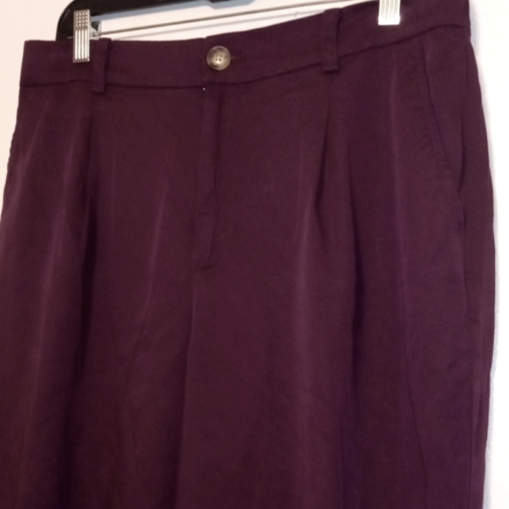 LOFT Deep Burgundy Women's Trousers - Picture 2 of 6